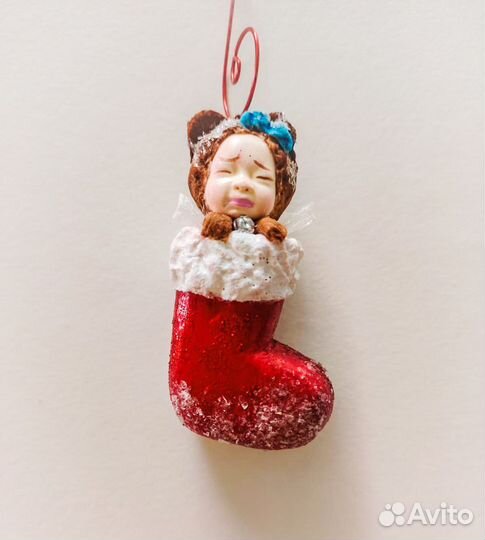 Ватные елочные игрушки