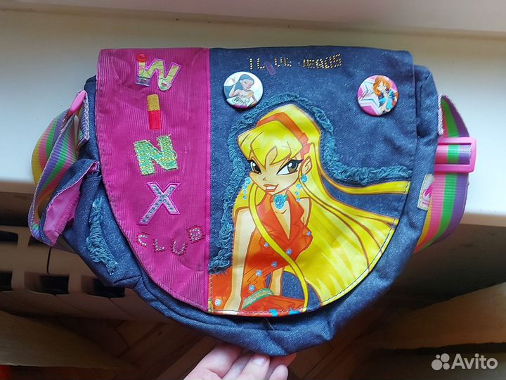 Сумка Winx Club y2k, винтаж + значки winx