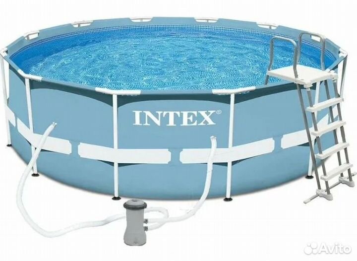 Каркасный бассейн Intex, 366x122см (ф+лестница)