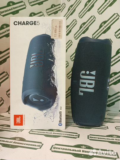 Колонка jbl charge 5 blue (оригинал)