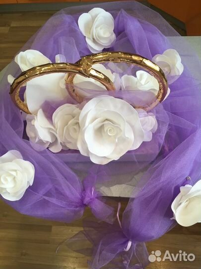 Кольца, украшения на машину на свадьбу