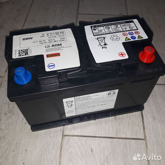 Аккумулятор AGM BMW оригинал 80 Ач б/у