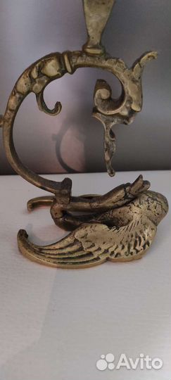 Подсвечник антикварный бронза