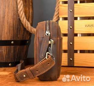 Мужская кожаная сумка через плечо