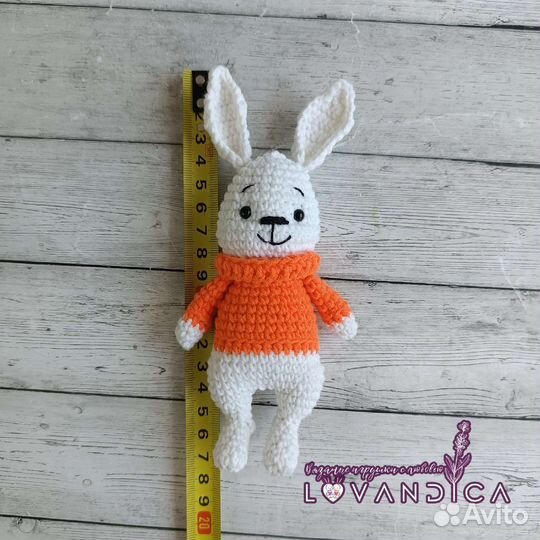 Заяц, амигуруми, игрушка зайчик, вязаный зайка