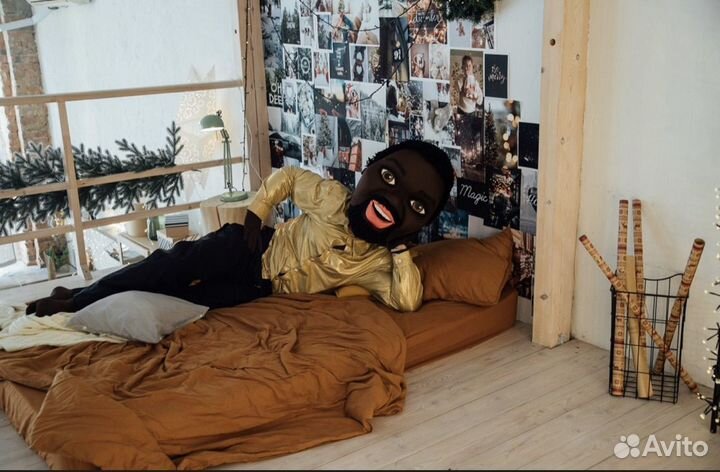 Шуточный стриптиз. Ростовая кукла.Мулат