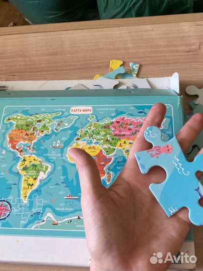 Карта мира:пазл для детей