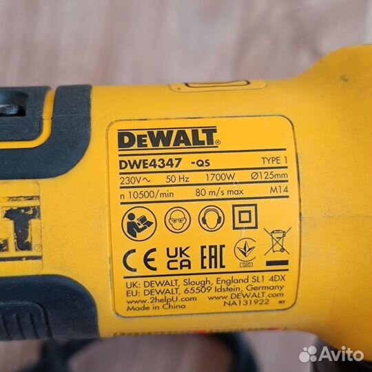 Ушм болгарка dewalt dwe 4347