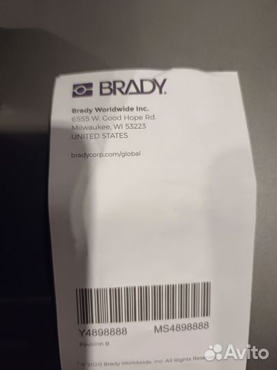 Оригинальный картридж brady