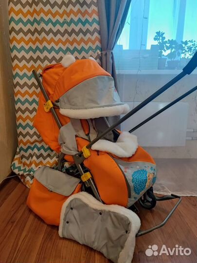 Детские санки коляска 