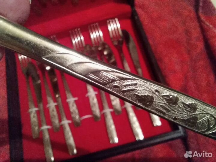 Подарочный набор столовых приборов (позолота)