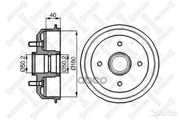 6025-2530-SX барабан тормозной c ABS Ford Esco