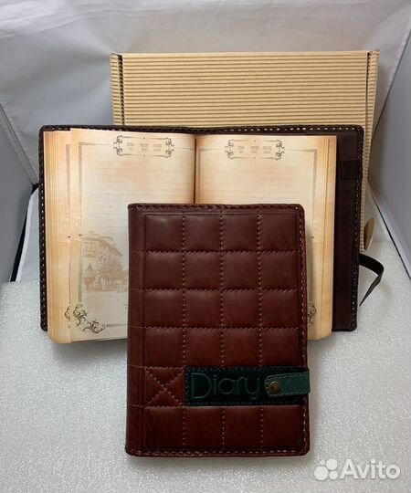 Ежедневник недатированный А5 нат.кожа