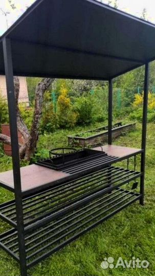 Мангал с крышей