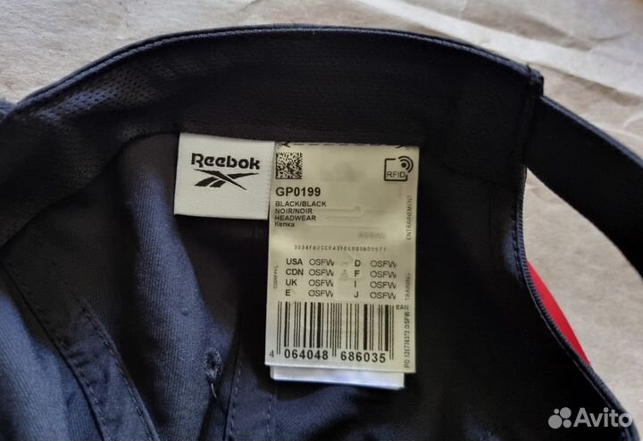 Бейсболка Reebok черная новая оригинал с бирками