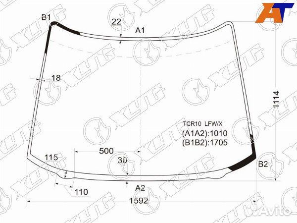Стекло лобовое toyota estima lucida
