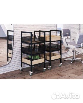 Стеллаж лофт тележка на колесах