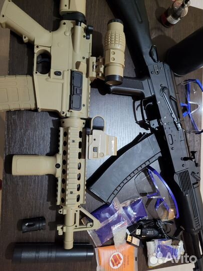 Орбибольные автоматы Ак-74М и M4A1