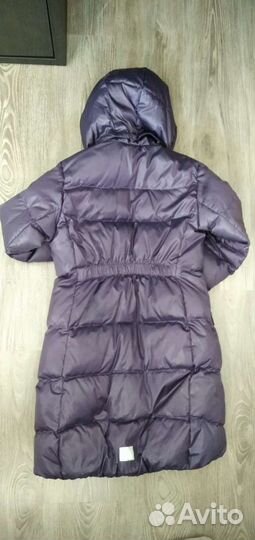 Пальто пуховое для девочки размер 140-146