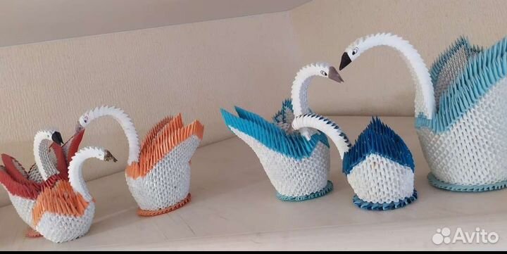 Лебедь Модульное оригами