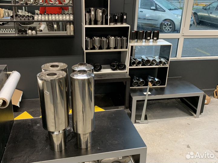 Огромная бочка глушителя с насадкой под флейту