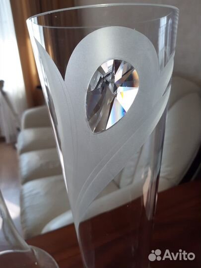 Ваза для цветов хрустальная чехия