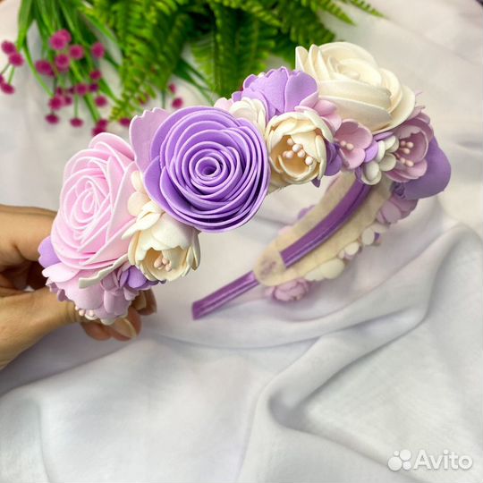 Ободок с цветами