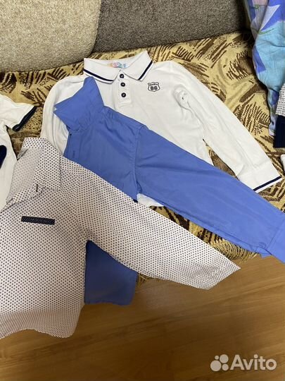 Рубашки, футболки-поло, кофта в школу
