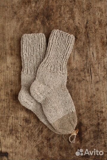 Носки ручной вязки шерстяные