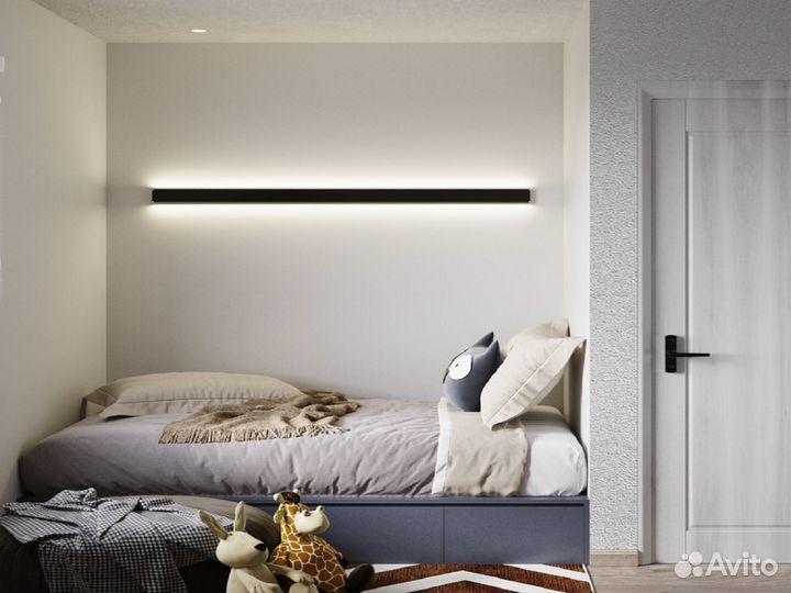 Светильник настенный Doppia, бронза, 800мм