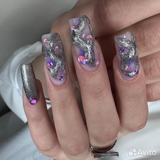 Маникюр гель лак/ наращивание ногтей/крейзи