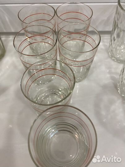 Рюмки из СССР 6 штук в полосочку