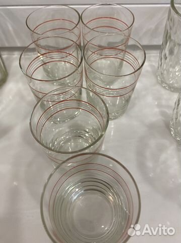 Рюмки из СССР 6 штук в полосочку