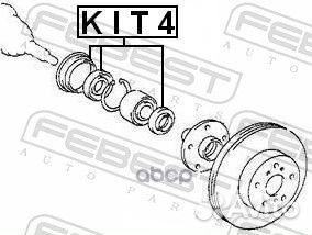 Сальники ступицы комплект KIT4 KIT4 Febest