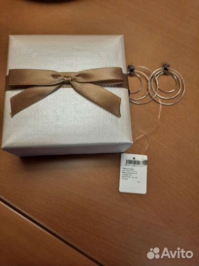 Серьги пусеты Италия серебро 925