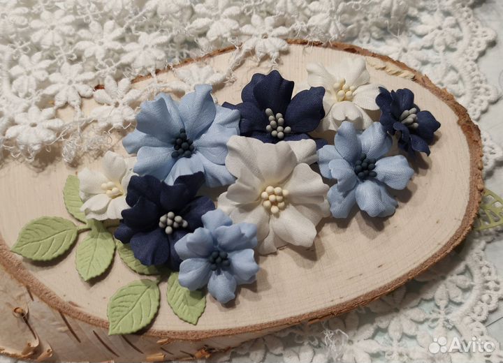 Цветы для Скрапбукинга из ткани