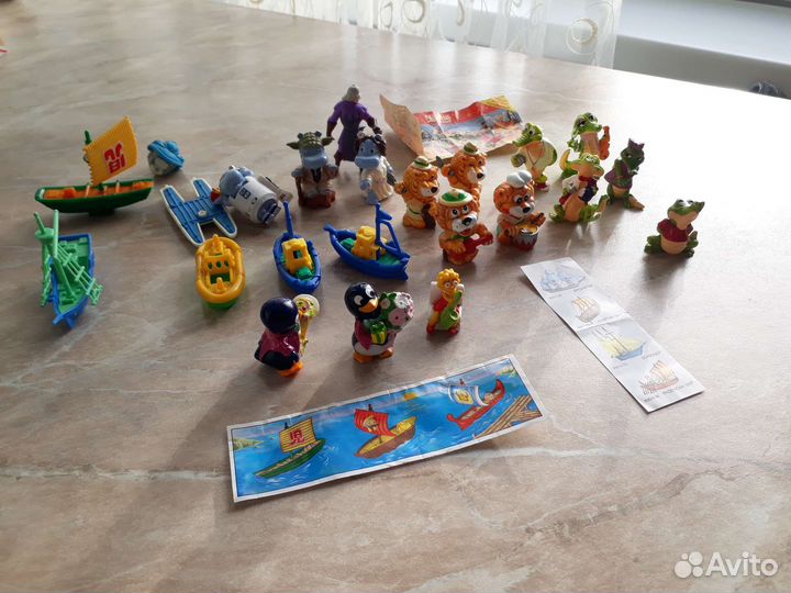 Киндер сюрприз 90-х Корабли, бегемоты, крокодилы