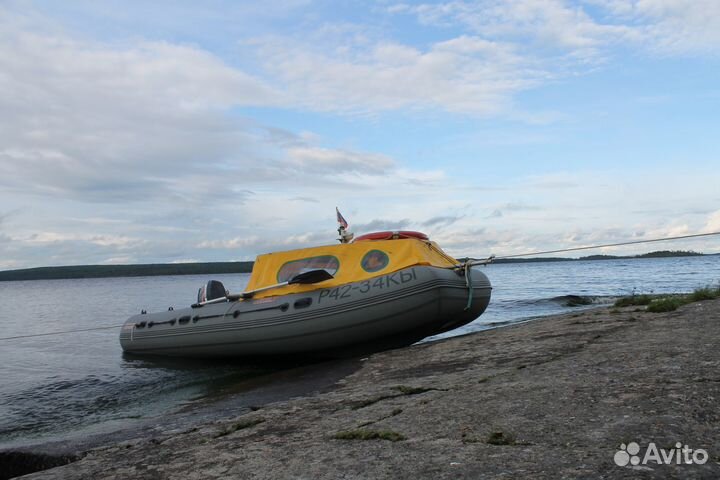 Лодка пвх Титан-460 + мотор30, рубка, парус и др