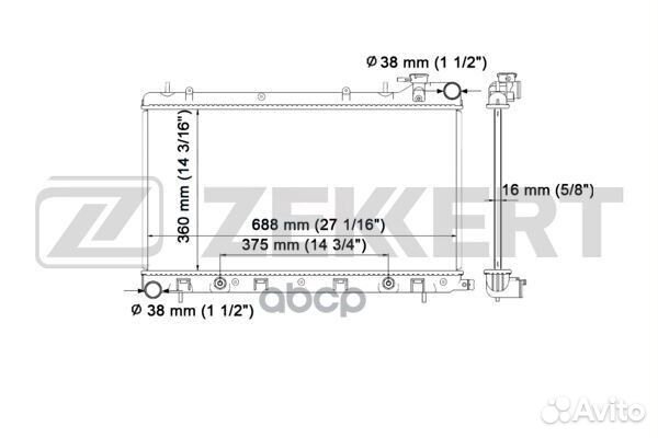 Радиатор охл. дв. Subaru Forester (SG) 02- mk-1
