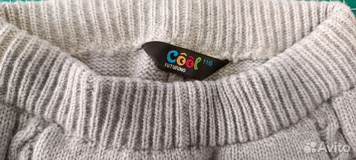 Теплые штаны детские для девочки, размер 116