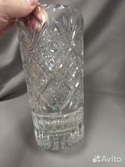 Хрустальная ваза для цветов 24 см