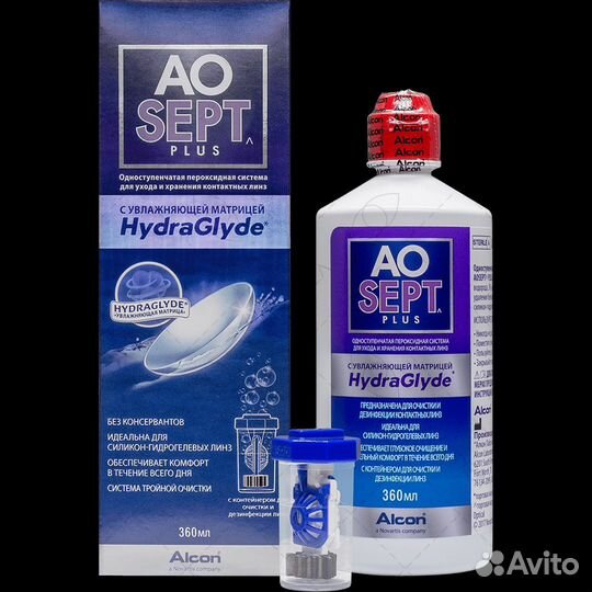 Раствор Alcon AOsept Plus HydraGlyde, 360 мл