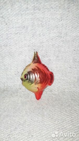 Елочная игрушка СССР Рыбка 8,5 см
