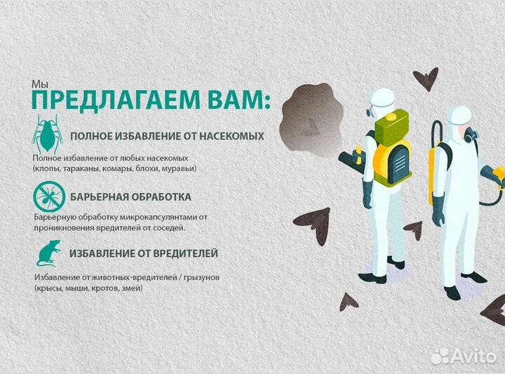Уничтожение клопов и тараканов дезинфекция