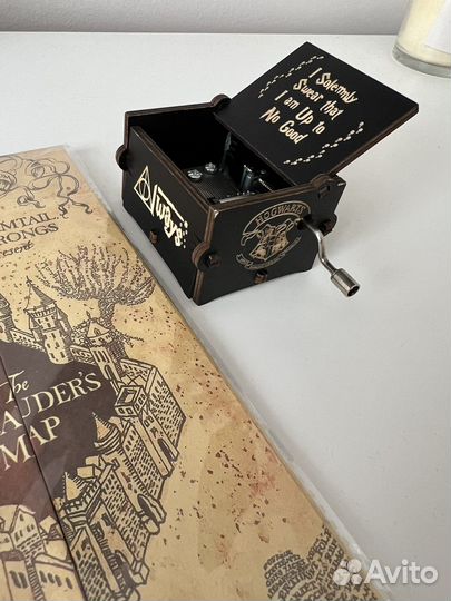 Музыкальная шкатулка Гарри Поттер+карта Мародеров