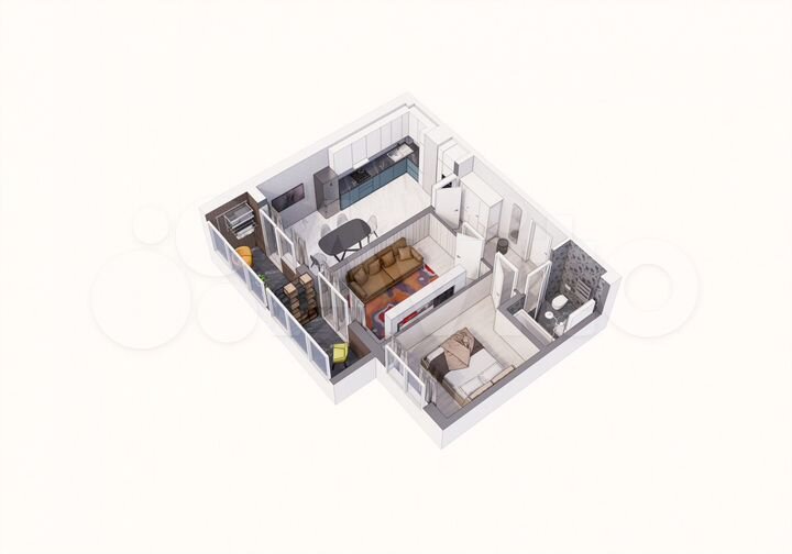 2-к. квартира, 62,6 м², 8/9 эт.