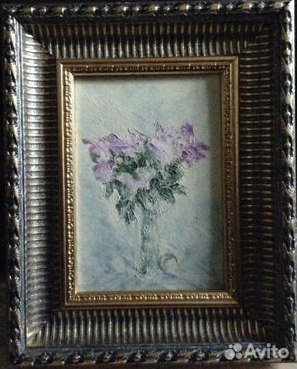 Картина, натюрморт, сирень