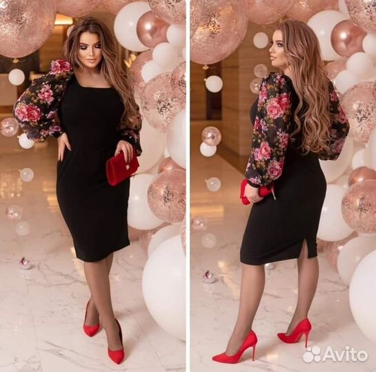 Платье рукав шифон