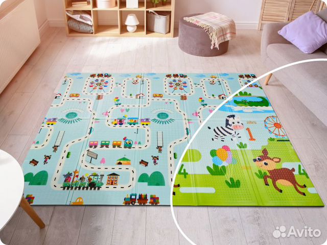 Комплект из 2 детских ковриков 180*200 см