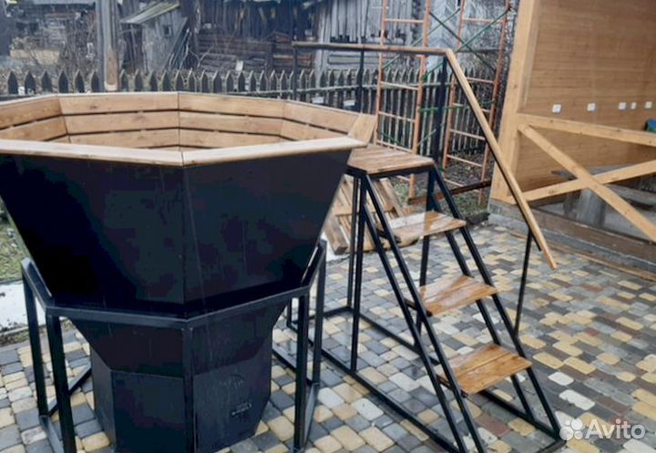 Купель уличная/Банный чан из лиственницы